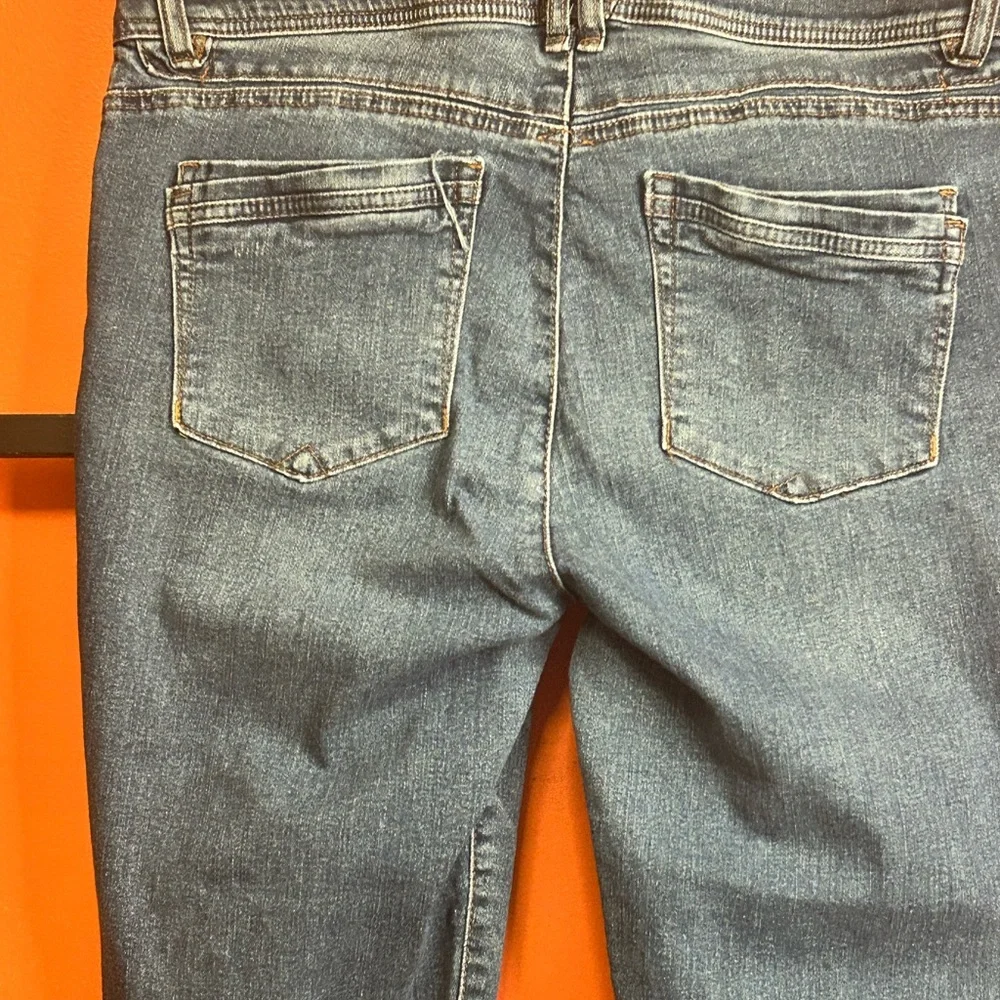 Democracy “Ab” Technology Distressed Raw Hem Skinny Jeans